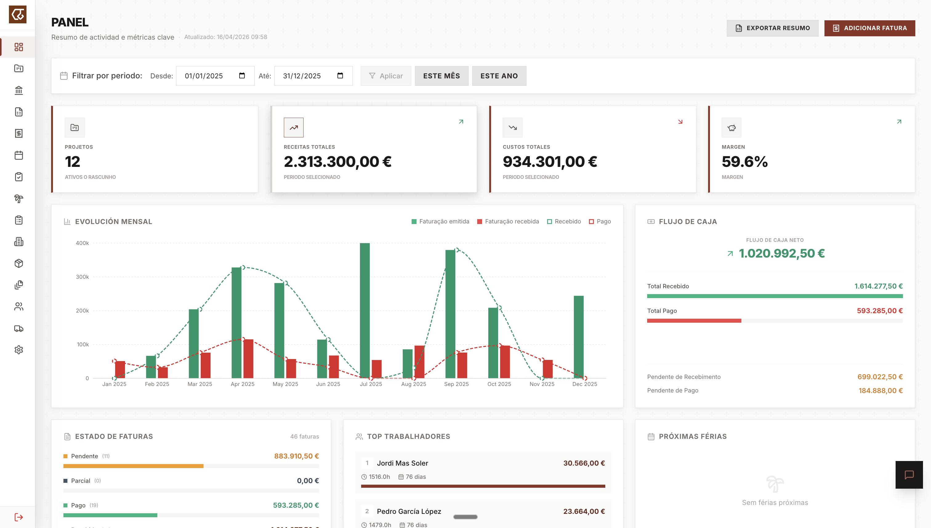 Constrack — Dashboard