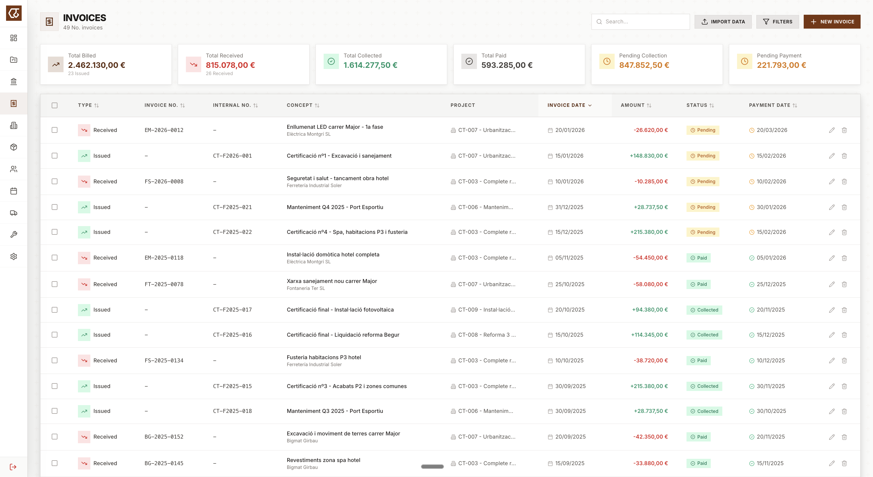 Cursor Pro Invoice Construction Management Software with AI | Constrack